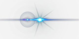 创意合成蓝色的炫光光效免抠