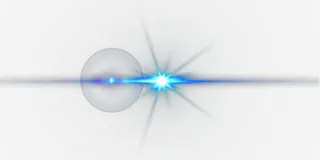 创意合成蓝色的炫光光效免抠