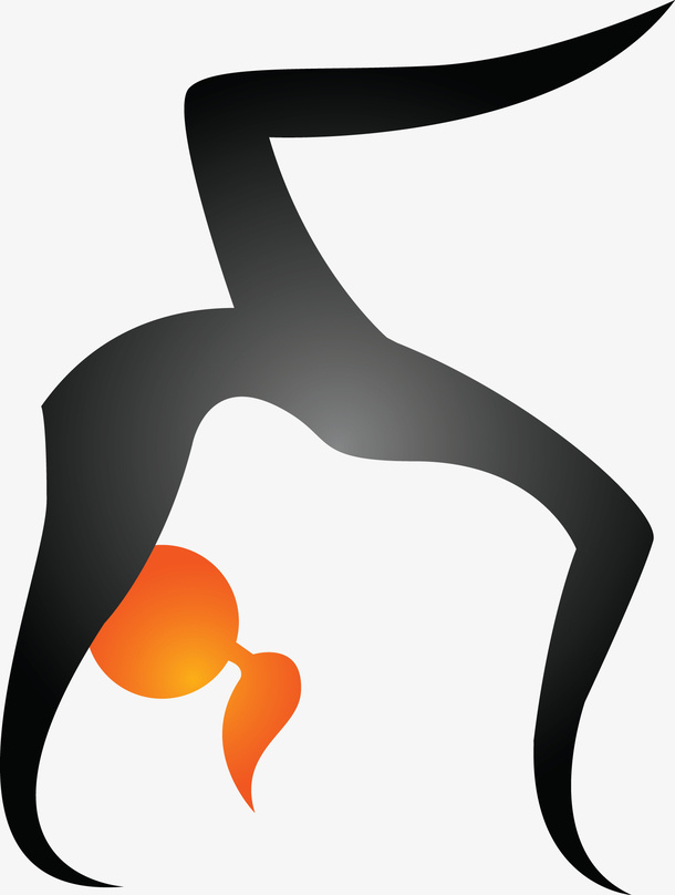 卡通锻炼的女人素材图免抠