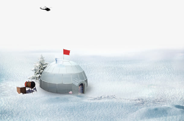 白茫茫的雪景免抠