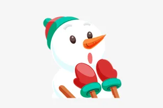 雪人元素素材-01免抠