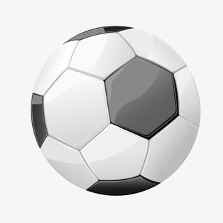 灰色黑色渐变质感足球免抠