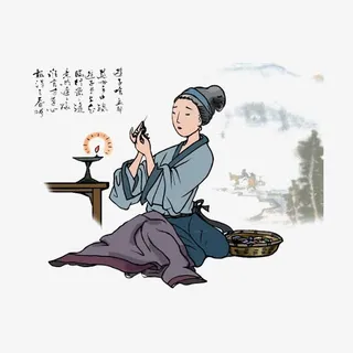 游子吟母亲节中国风插画免抠