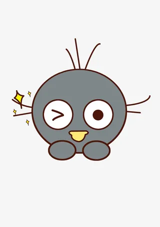 灰色的小鸭子免抠