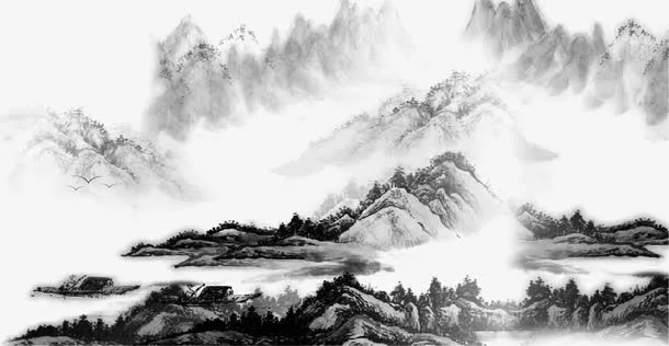 水墨山水免抠