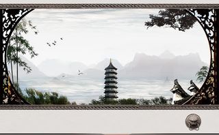 地产海报元素雷峰塔免抠