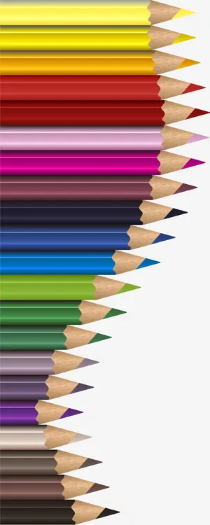 彩色铅笔边框免抠