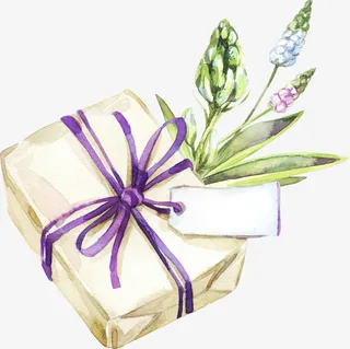 卡通文艺精美礼盒设计包装设计免抠