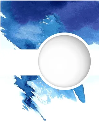 蓝色水彩圆环宣传背景模板高清