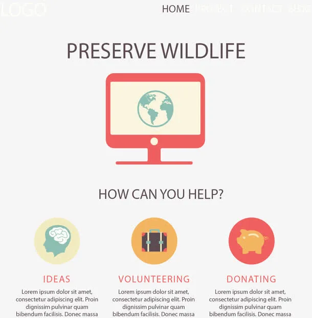 商务服务网站首页免抠