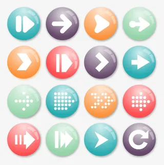 圆形箭头按钮免抠