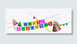 喜庆生日聚会背景海报促销素材