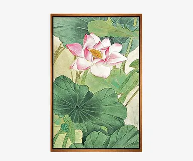 中国风荷花新中式挂画免抠 中国风荷花新中式挂画免抠