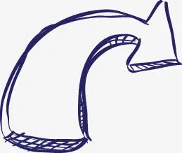 涂鸦指示箭头免抠