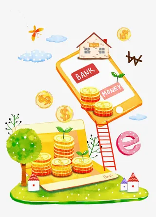 手机和金币免抠