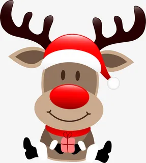 棕色可爱麋鹿免抠