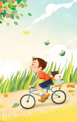 卡通夏日户外风景旅游平面广告高清