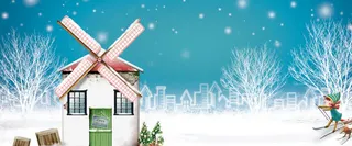 圣诞雪景免抠