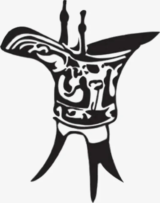 白酒古风传统文化纹理免抠