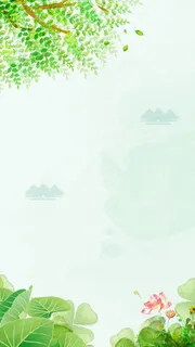 简约小清新文艺节气小暑海报高清