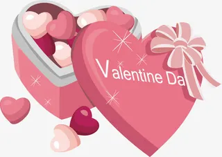 心形礼盒礼物免抠