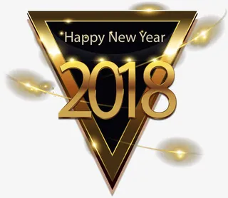 矢量手绘年金属字免抠