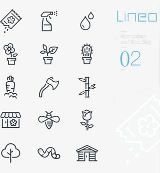 卡通简洁园艺图标图片免抠