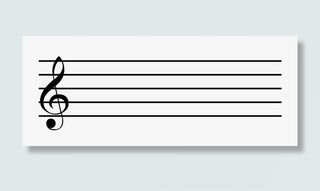 高音五线谱 乐谱模板免抠