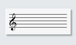 高音五线谱 乐谱模板免抠