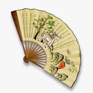 展开的扇子免抠