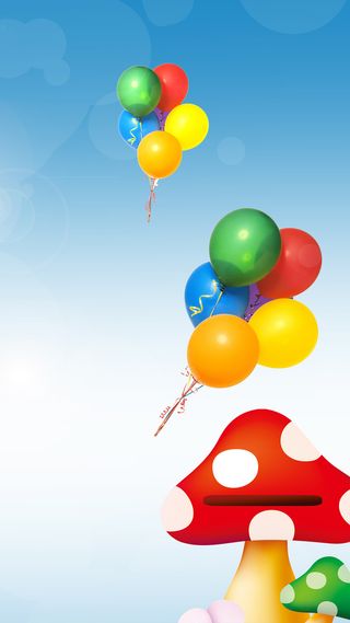彩色气球H5背景高清