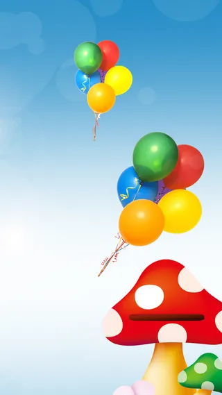 彩色气球H5背景高清