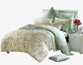 清新绿色被子免抠