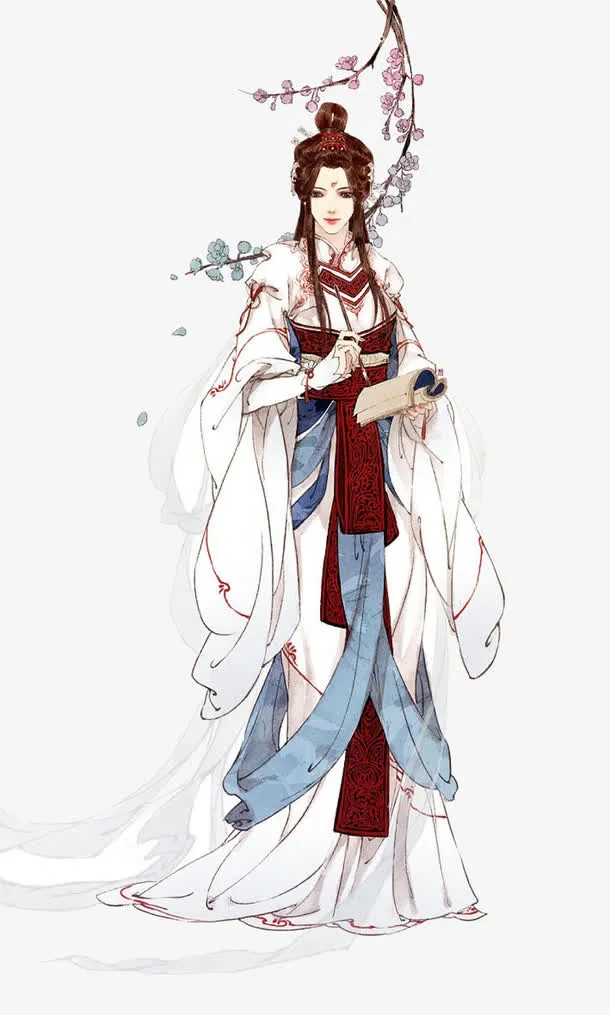 矢量古典美女免抠