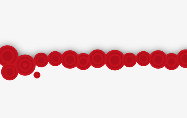 一排红色的泡泡免抠
