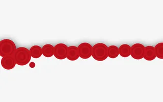 一排红色的泡泡免抠