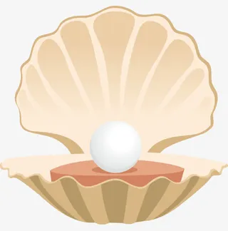 贝壳里的珍珠免抠