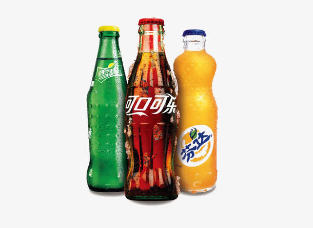 玻璃瓶装碳酸饮料免抠