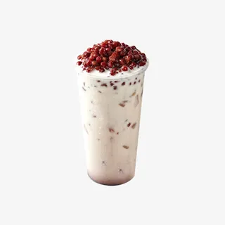 高清实物红豆奶茶素材免抠