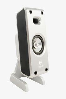 银白色外观黑色边框高质量音响实免抠