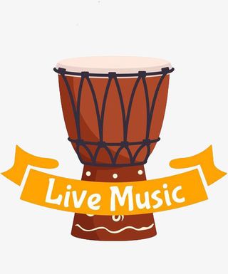 手绘矢量非洲手鼓免抠