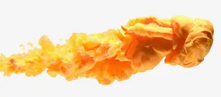 卡通手绘黄色漂浮烟雾png免抠