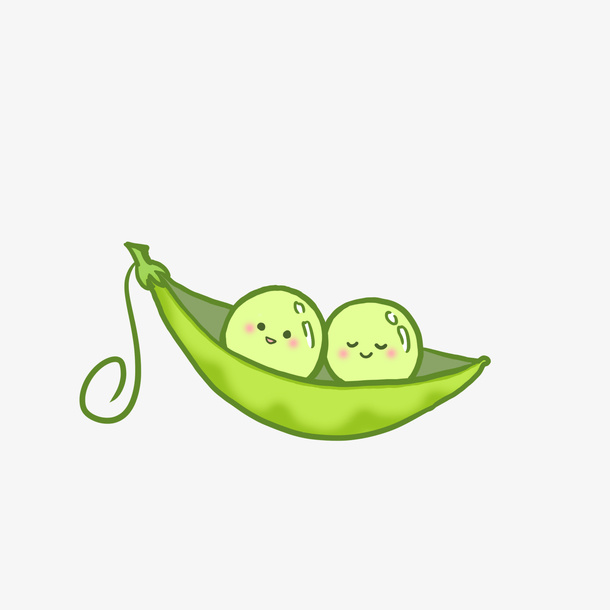 豌豆荚小船豌豆宝宝PNG免抠