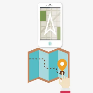 矢量图案素材周边游玩手机定位免抠