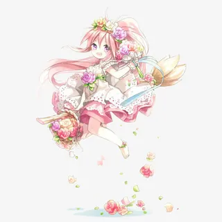 可爱的萝莉花仙子插画免抠