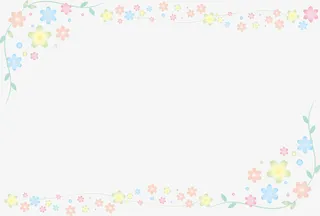 彩色美丽花朵框架免抠