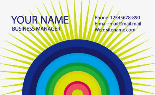 多个色彩名片背景模板