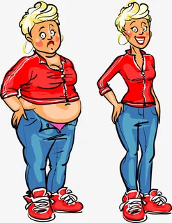 健康减肥矢量免抠