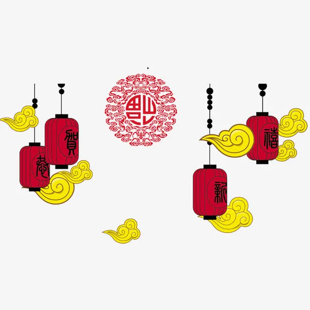 祥云灯笼免抠