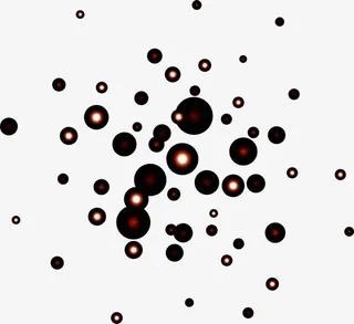 高清摄影黑色光效小圆形免抠